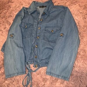 Jean Jacket Top||From New Glory||Navy Blue|| S in Girl Kids||